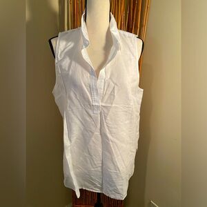 White linen sleeveless tunic